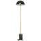 Black Metal Umbrella Style Floor Lamp with Marble Base 14" x 14" x 62"